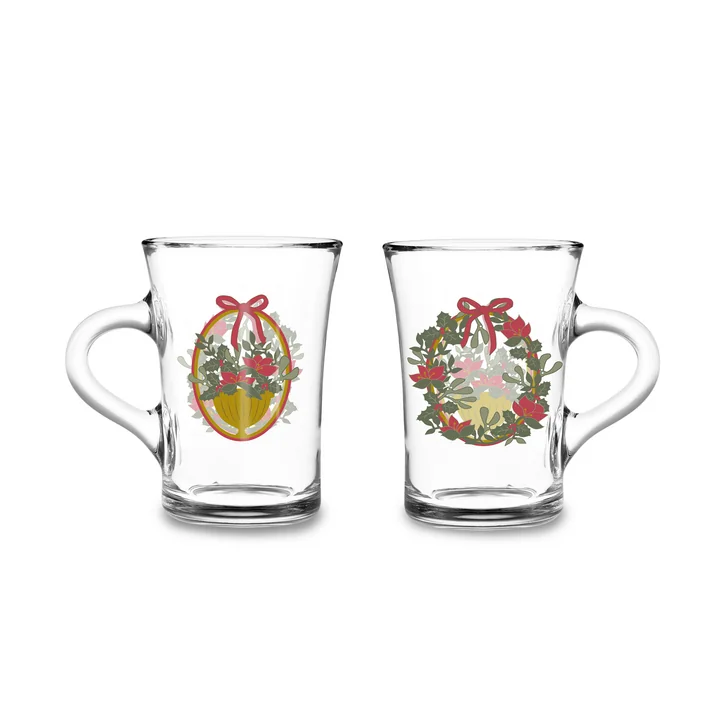 Holmegaard - Hot Drink Christmas mug with handle 2025, 23 cl (set of 2)