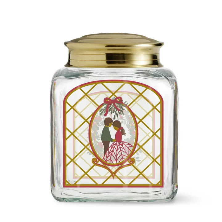 Holmegaard - Christmas biscuit jar 2025, h 16 cm, multicolor