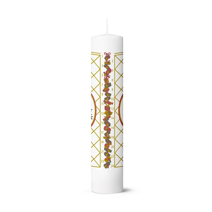 Holmegaard - Christmas calendar candle 2025, Ø 5 cm, multicolor