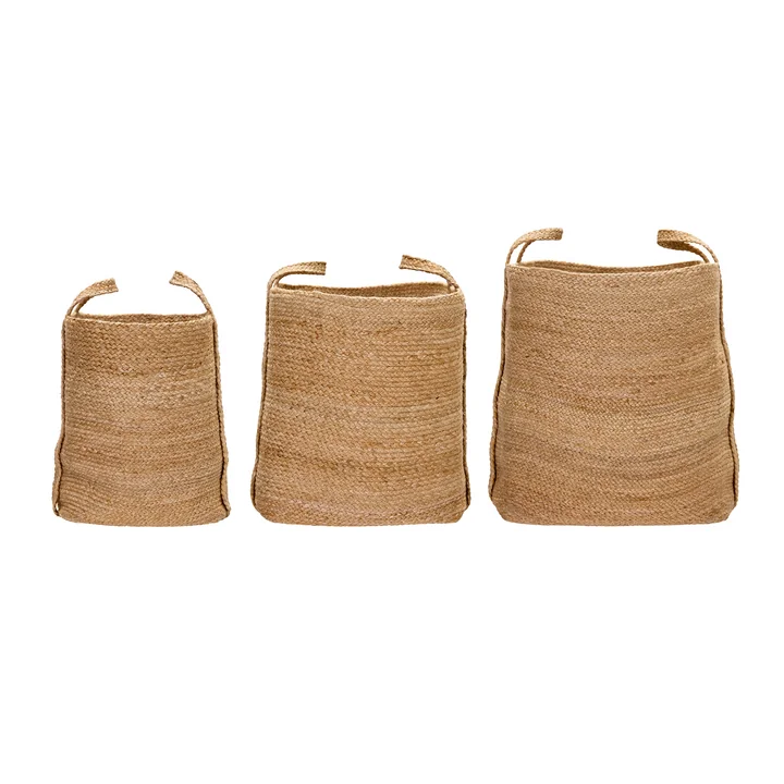 House Doctor - Stella storage basket, h 39 cm, natural (set of 3)