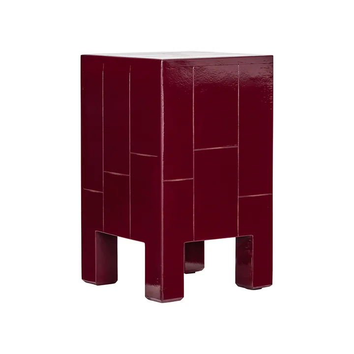 House Doctor - Brick Side table, H 50.5 cm, red
