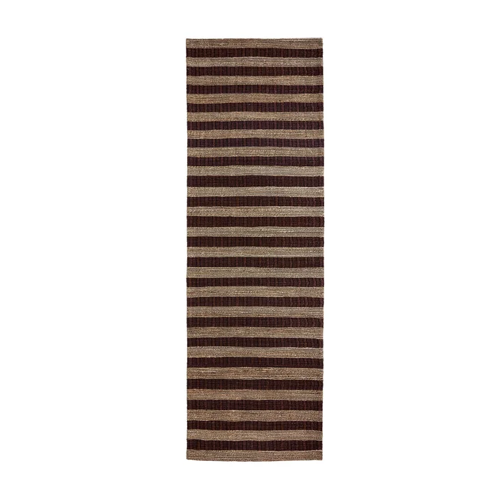 House Doctor - Block Rug, 90 x 300 cm, nature / brown