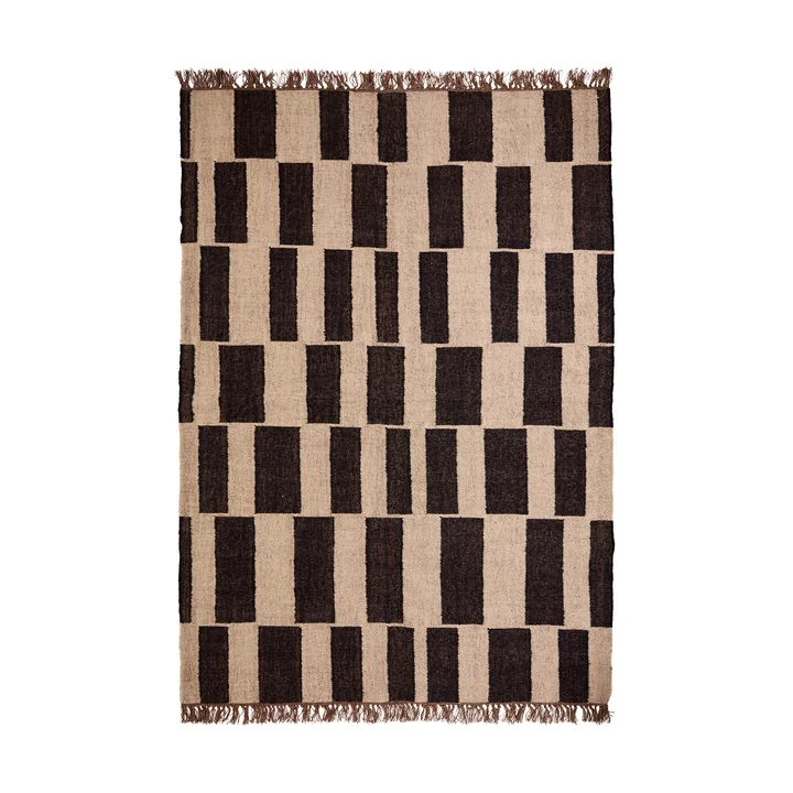 House Doctor - Graph Rug, 160 x 230 cm, nature / black