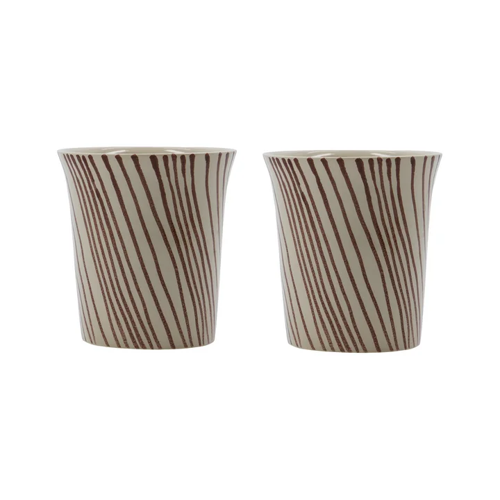 House Doctor - Diva Cup, 250 ml, brown (set of 2)