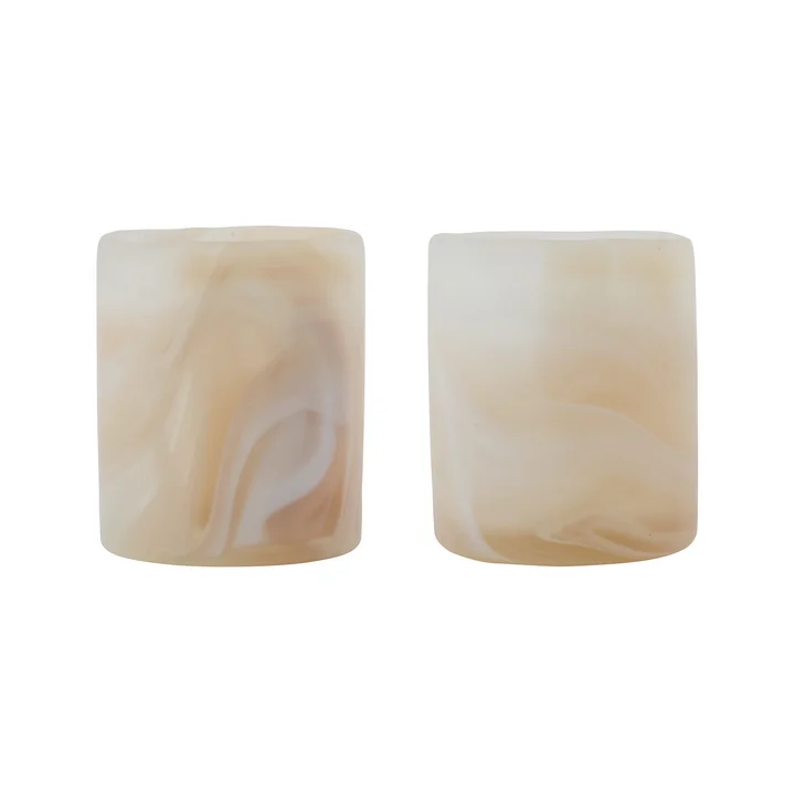 House Doctor - Kae tea light holder, beige (set of 2)