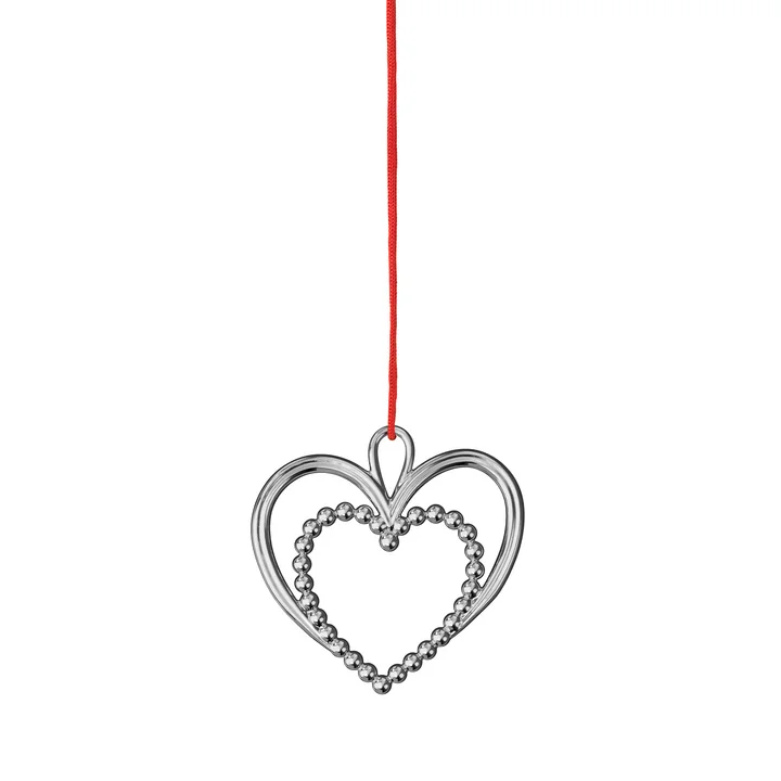 Rosendahl - Pearl Heart pendant H 6.5 cm, silver