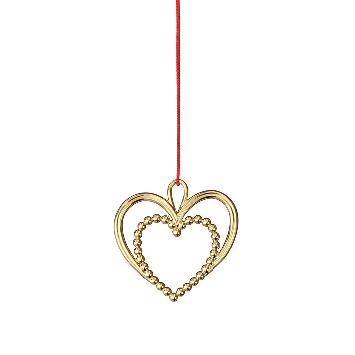 Rosendahl - Pearl Heart pendant H 6.5 cm, gold