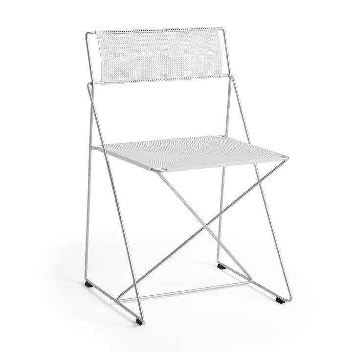 HAY - X-Line Chair, outdoor, hot-dip galvanized / chalk white