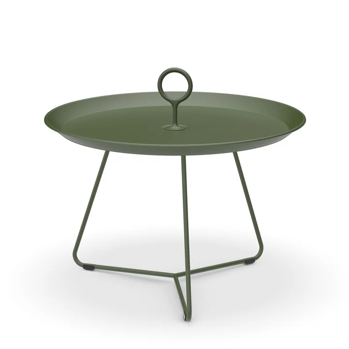 HOUE - EYELET Side table, Ø 57.5 cm, olive green