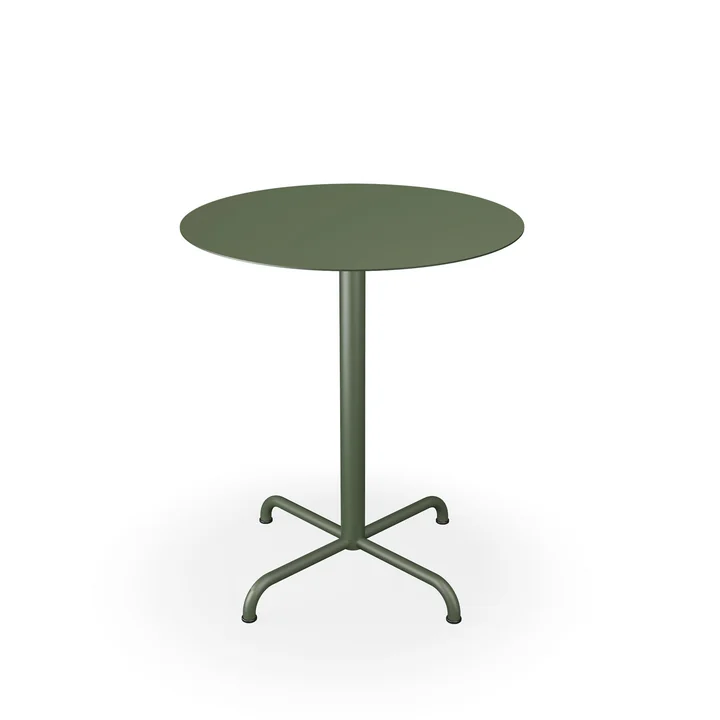 HOUE - Pico garden table, Ø 64 cm, 4-star frame, olive green