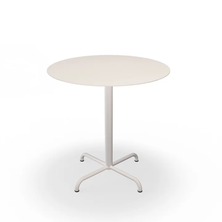 HOUE - Pico garden table, Ø 74 cm, 4-star frame, muted white