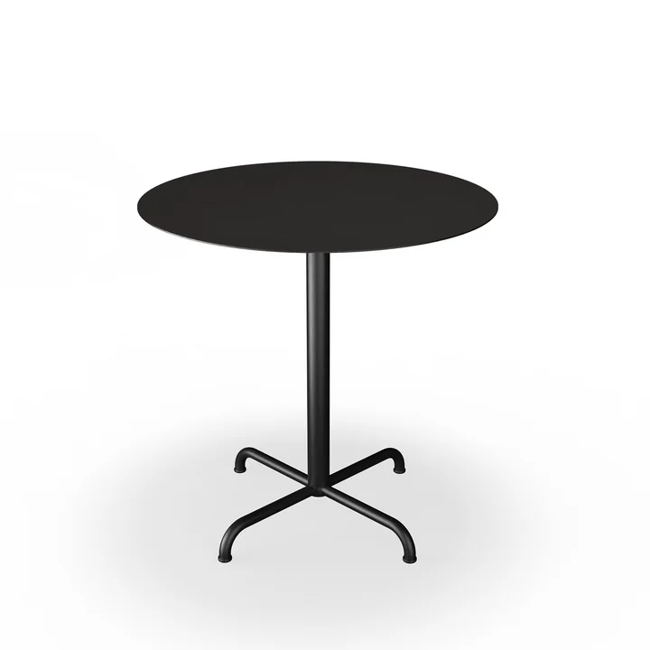HOUE - Pico garden table, Ø 74 cm, 4-star frame, black