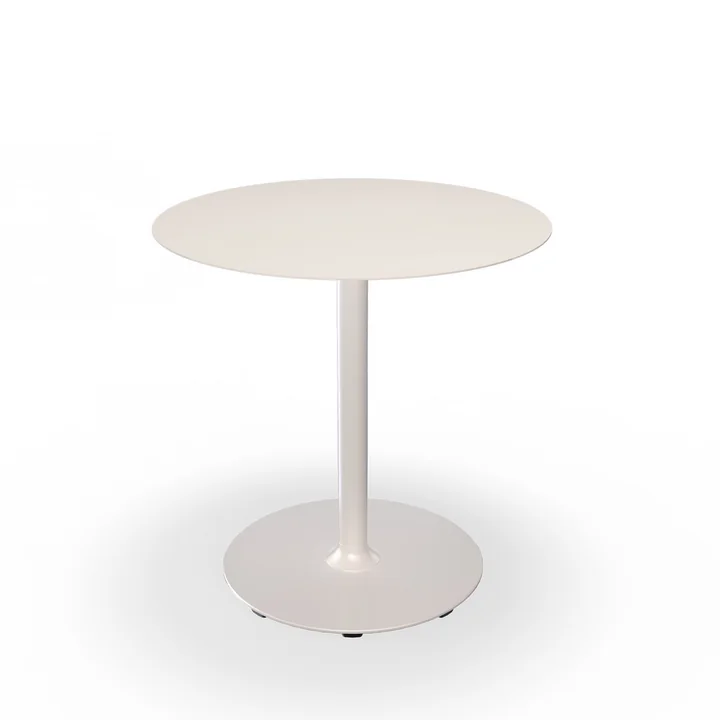 HOUE - Pico garden table, Ø 74 cm, round frame, muted white