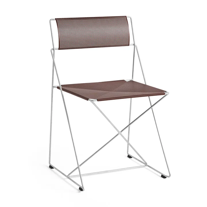 HAY - X-Line Chair, outdoor, hot-dip galvanized / iron red