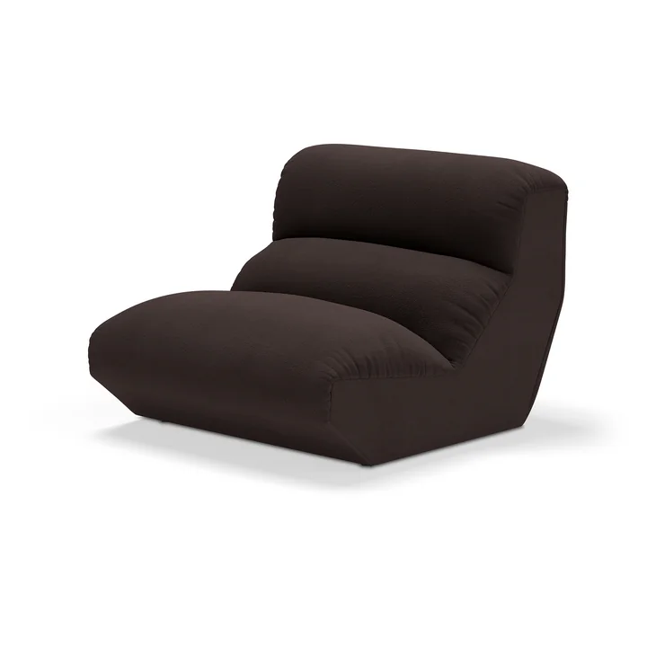 & Tradition - Hi Lo AV54 single module, armchair, brown (fabric Kvadrat Vidar 0386)