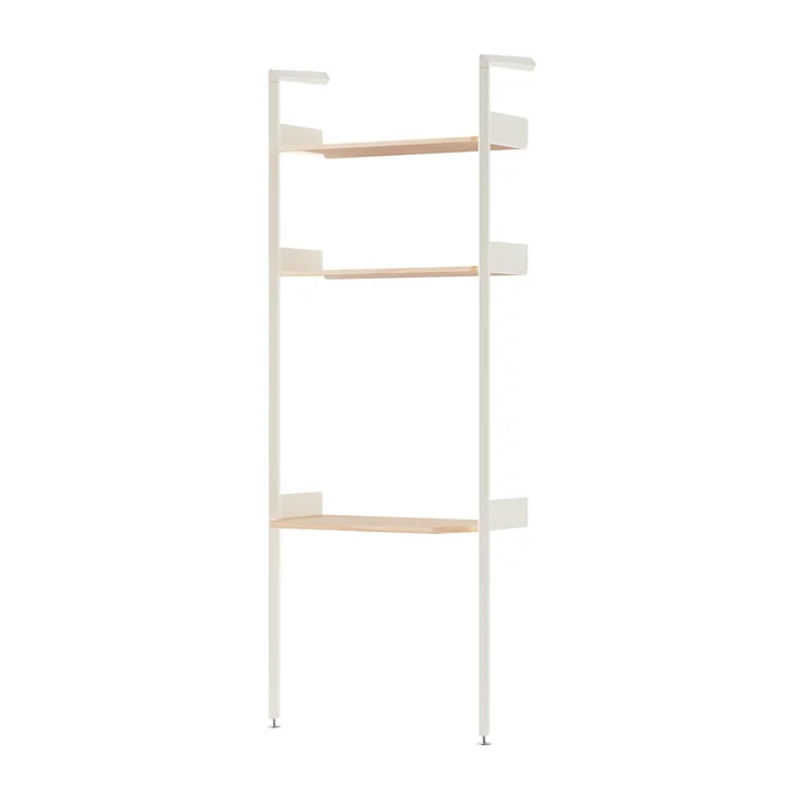 & Tradition - Rombe IF2 shelf with desk top, oak veneer / alabaster / shelves oak veneer