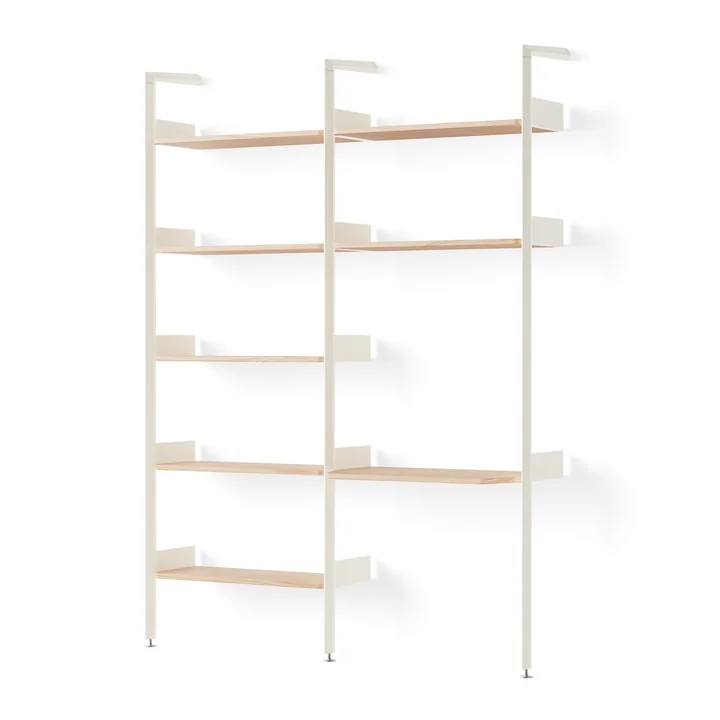 & Tradition - Rombe configuration B IF1 & IF5 Shelf, alabaster / Shelves oak veneer / Desk top oak veneer