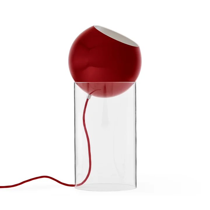 & Tradition - Topan VP14 floor lamp, H 46.5 cm, clear / vermilion red