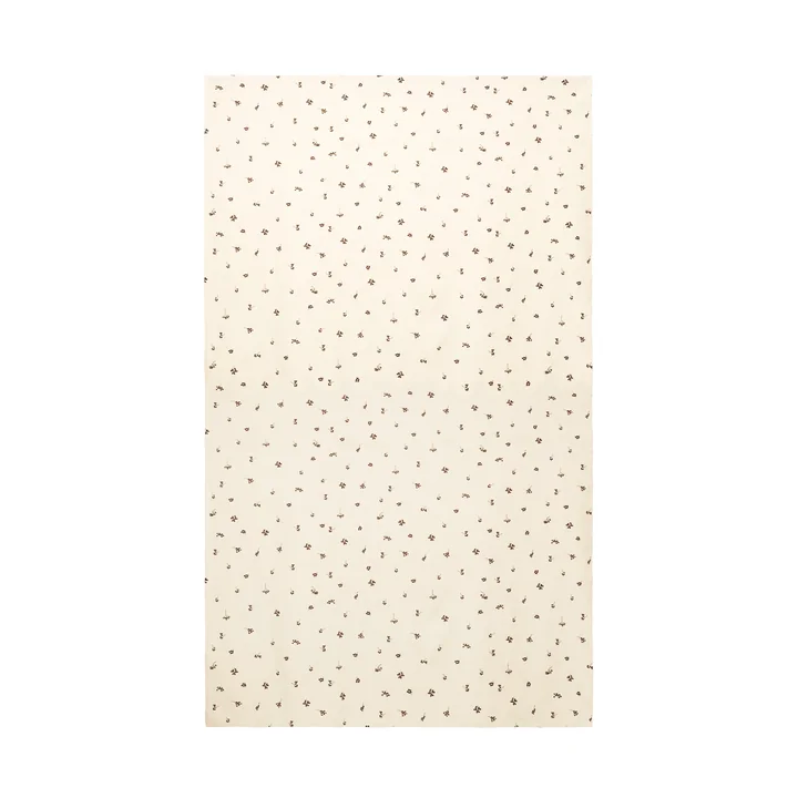 Ferm Living - Baies Tablecloth, 240 x 150 cm, natural / dark chocolate
