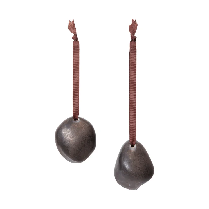 Ferm Living - Bellure Christmas bauble, rustic bronze (set of 2)