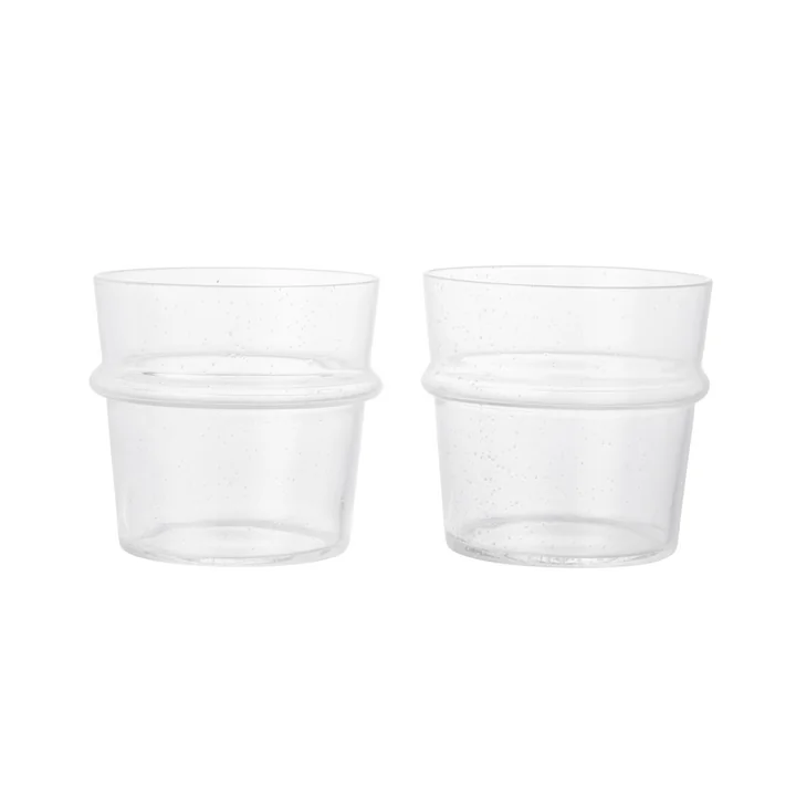 Ferm Living - Boya Low drinking glass, 30 cl, clear (set of 2)