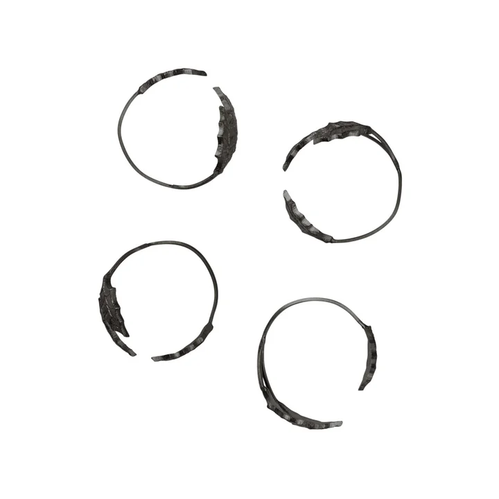 Ferm Living - Holly Leaf napkin ring, black brass (set of 4)