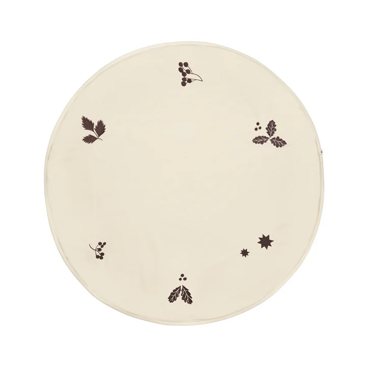 Ferm Living - Oak Christmas tree blanket, Ø 120 cm, natural