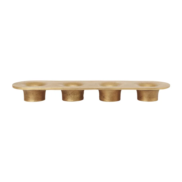 Ferm Living - Soothe 4 candlesticks, brass finish