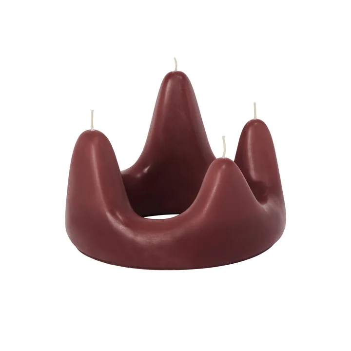 Ferm Living - Stala Candle, Ø 20 cm, dark grape