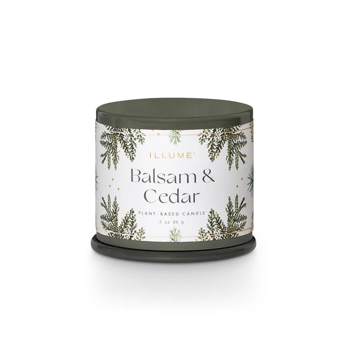 Bloomingville - ILLUME Demi Vanity Tin scented candle, Balsam & Cedar