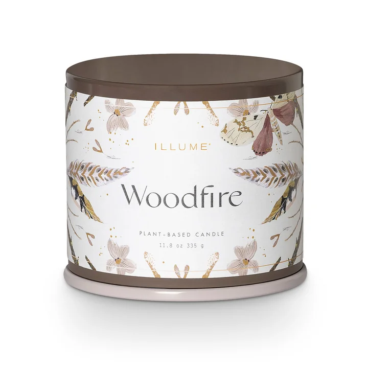 Bloomingville - ILLUME Vanity Tin scented candle, Woodfire