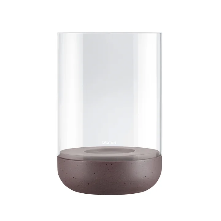 Blomus - Calma Lantern, Ø 15 cm, clear / cedar wood