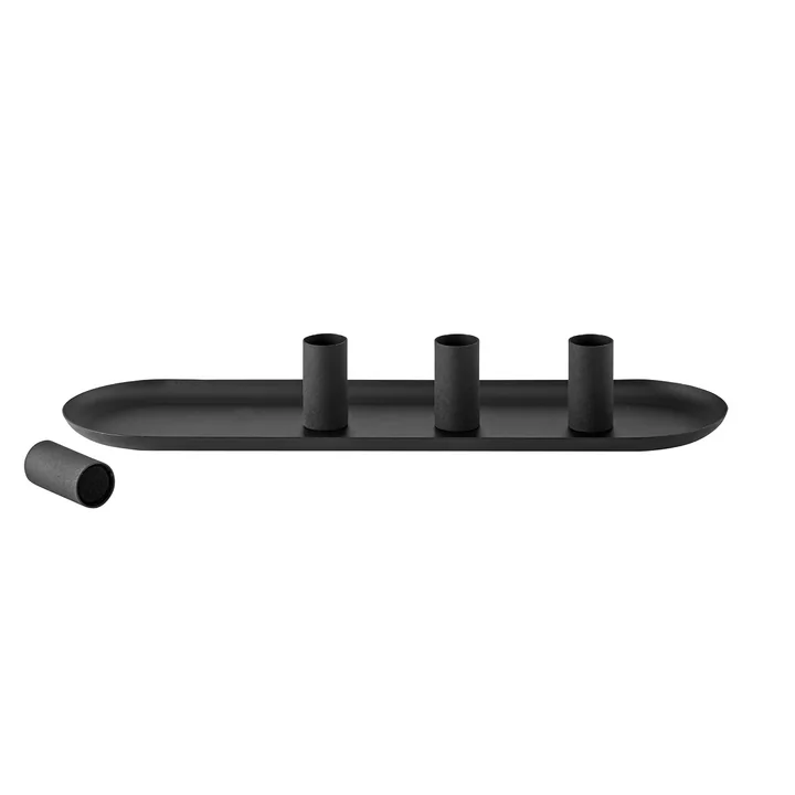 Blomus - Loha candle holder, oval, black