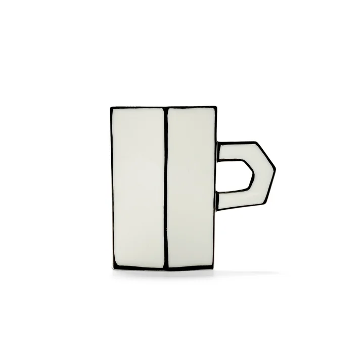 Serax - Carte Blanche Double espresso cup, white / black