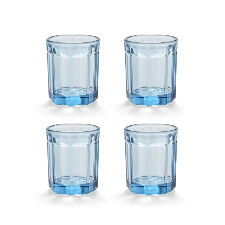 Serax - Fish & Fish Glass M, blue (set of 4)