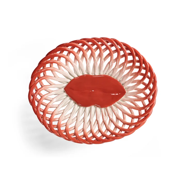 Serax - Salvador basket, red / white
