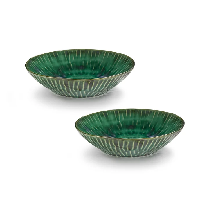 Serax - Verde Lanza Serving plate S, green (set of 2)