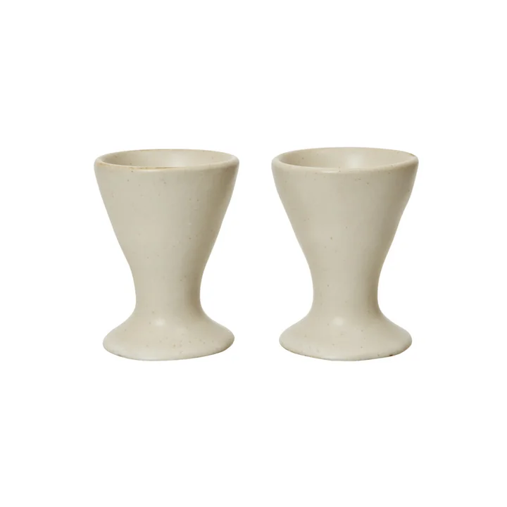 Ferm Living - Flow egg cup, off-white speckled (set of 2)