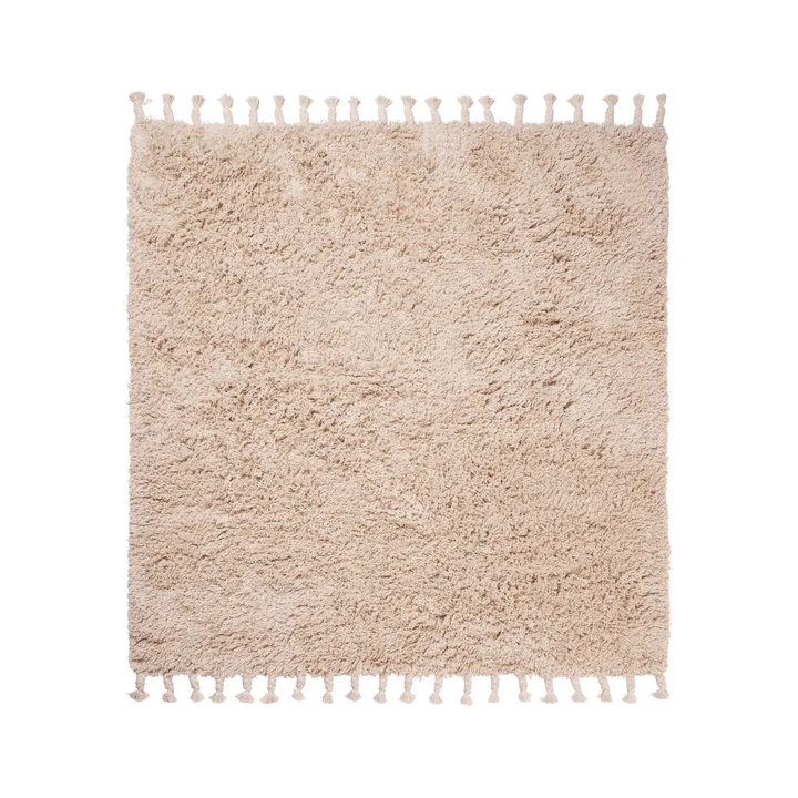 Ferm Living - Amass High pile carpet, 140 x 140 cm, off-white