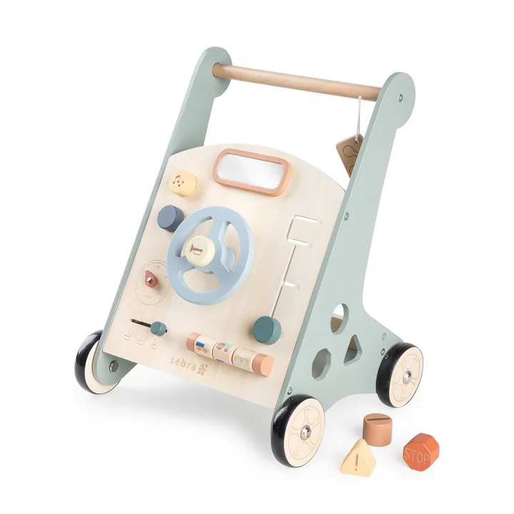 Sebra - Baby walker with activities, car