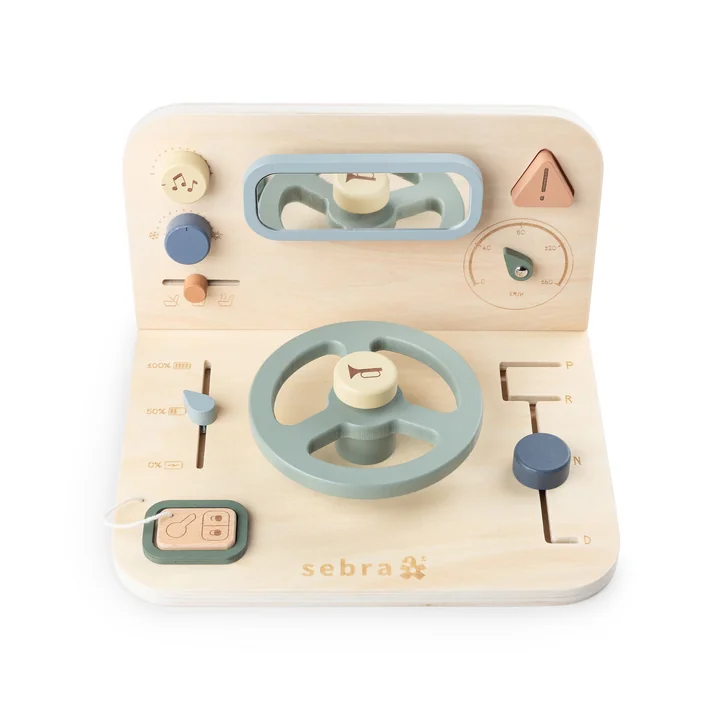 Sebra - Activity board car, multicolored