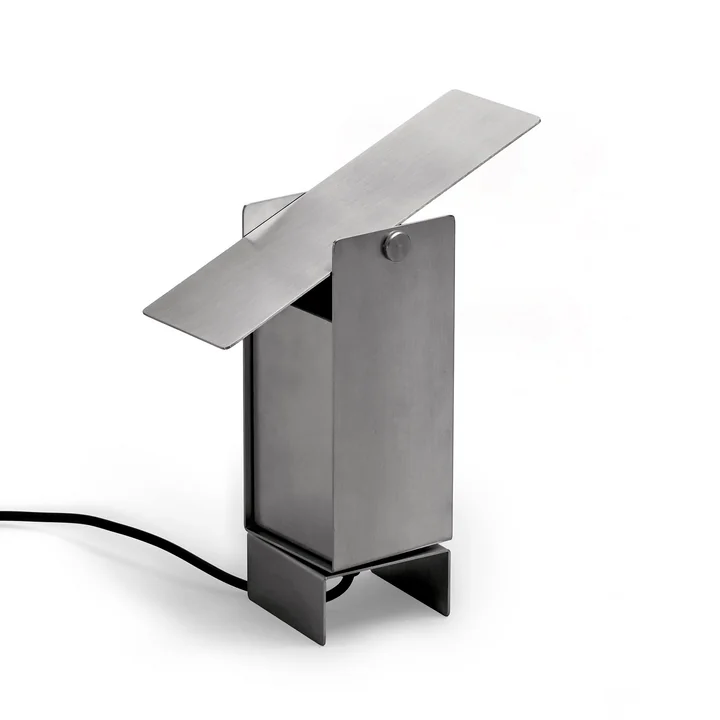 Moebe - Pivoting table lamp, stainless steel