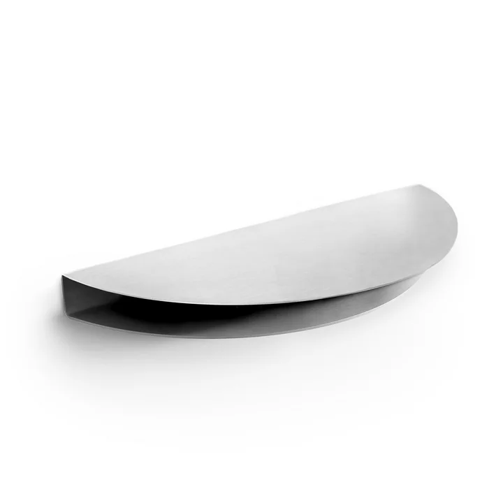 Moebe - Half Moon Wall shelf, 20 x 40 cm, stainless steel