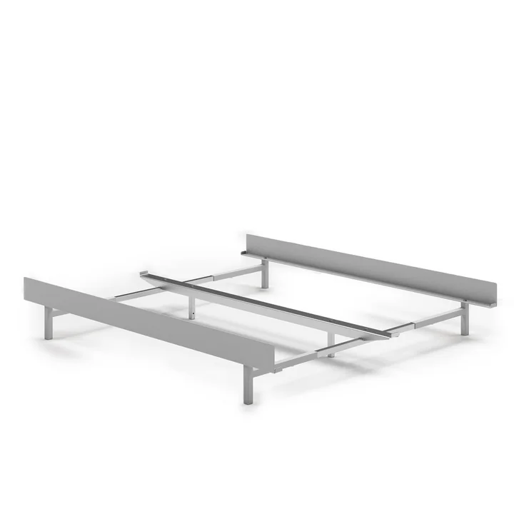 Moebe - Bed, 90 - 180 cm, H 29 cm / stainless steel