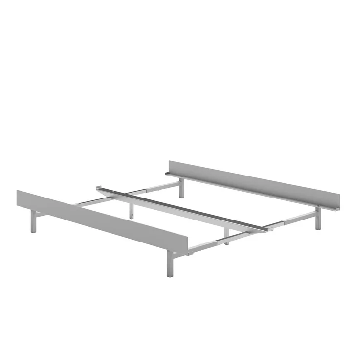 Moebe - Bed, 90 - 180 cm, H 29 cm / stainless steel