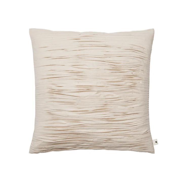Ferm Living - Falda Smocked cushion, 50 x 50 cm, natural