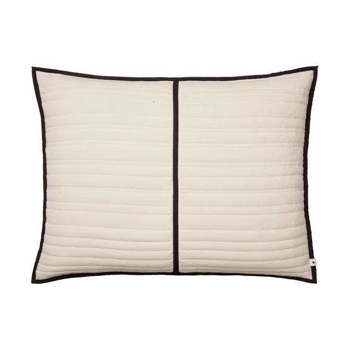 Ferm Living - Vari Cushion, quilted, 60 x 80 cm, natural / dark chocolate