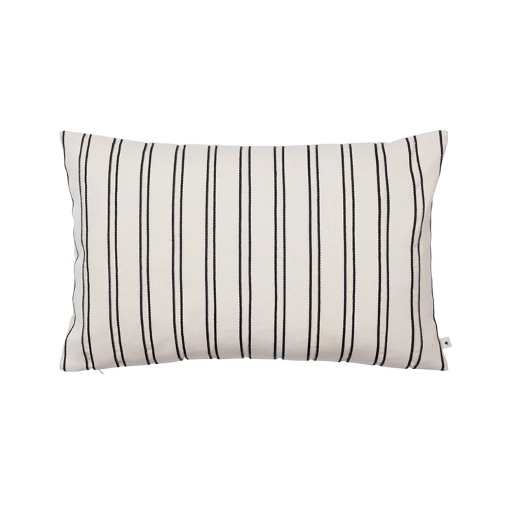 Ferm Living - Twill cushion, 40 x 60 cm, off-white / black