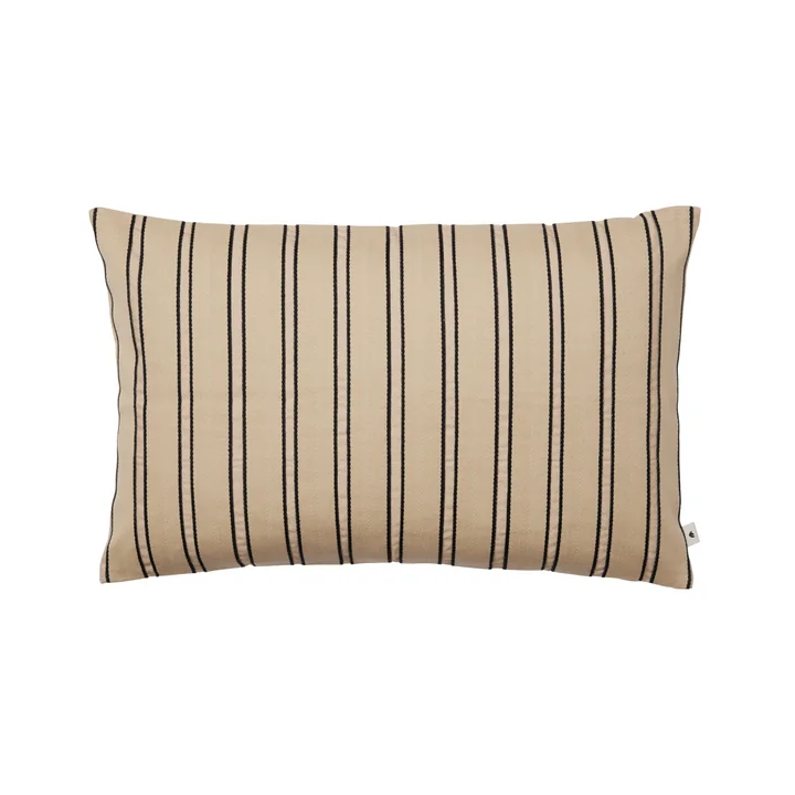 Ferm Living - Twill cushion, 40 x 60 cm, cashmere / black