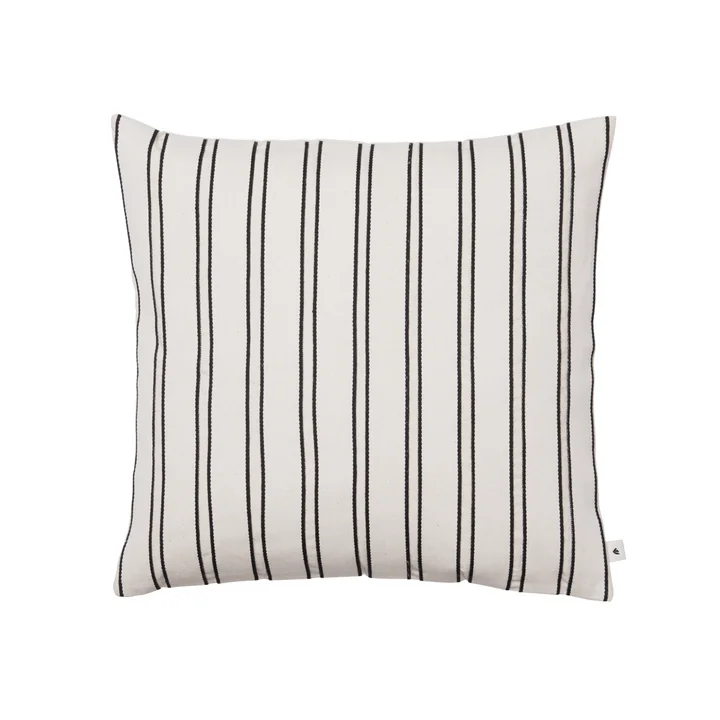 Ferm Living - Twill cushion, 50 x 50 cm, off-white / black